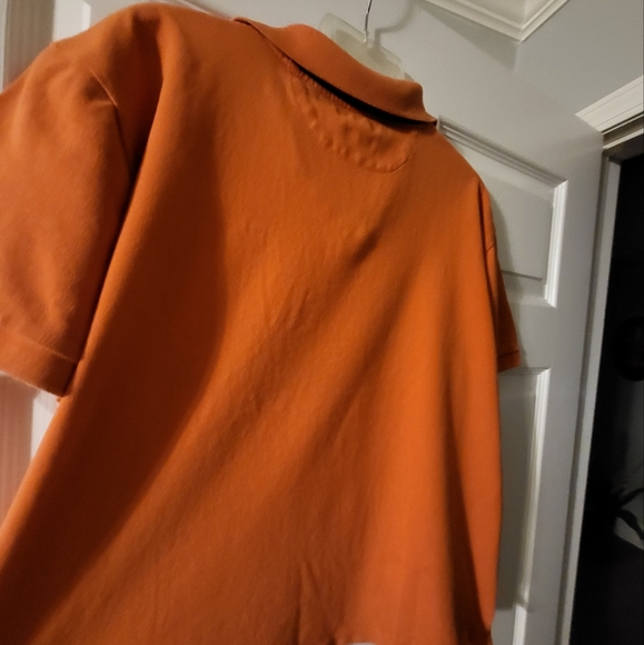 Men's Orange Short Sleeve Polo Shirt, Large - Picture 6 of 7